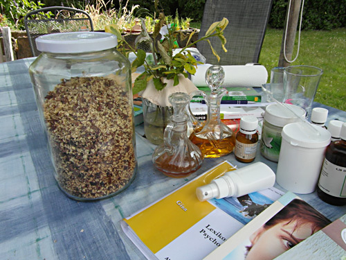 Materialien und Zutaten für einen Naturkosmetik-Workshop